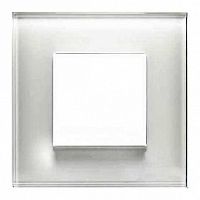 Рамка 1 пост ZENIT, белое стекло |  код. N2271 CB |  ABB